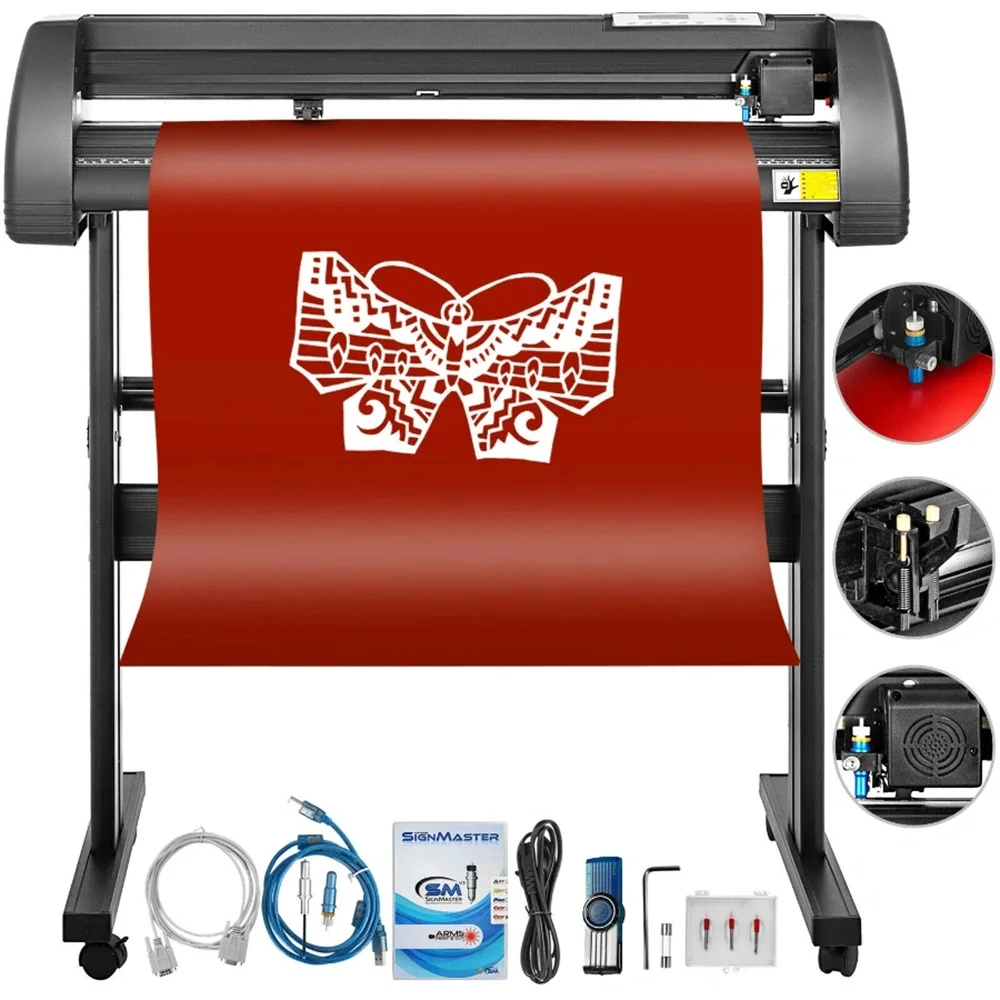 

53 Graph Inch Vinyl Cutter Machine With Floor Stand Vinyl Plotter Adjustable Force & Speed For Sign Making with Signmaster