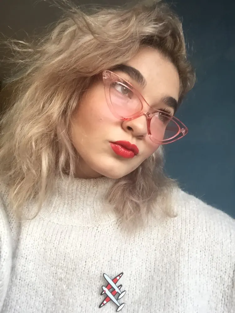 2022 okulary przeciwsłoneczne kocie oczy Retro damskie okulary okulary przeciwsłoneczne przezroczysty różowy Streetwear trendy moda damska Glasse UV400 — zdjęcie 4