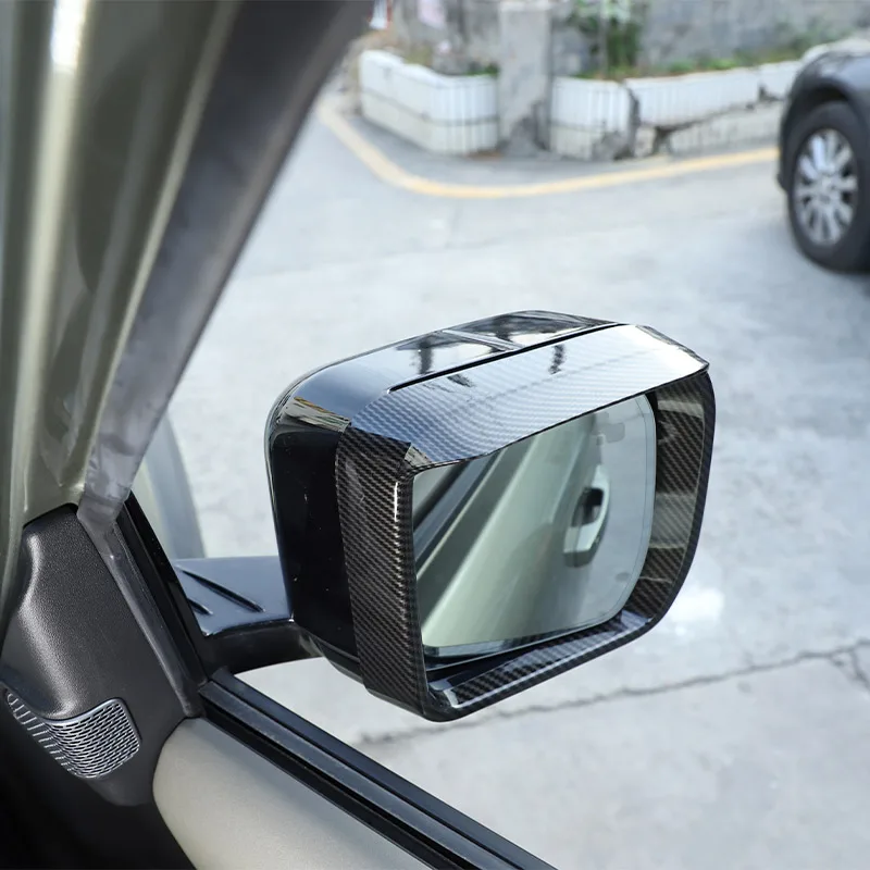 For Land Rover Defender 90 110 2020-2024 ABS Car Exterior Mirror Rain Eyebrow Frame Decorative Sticker Car Accessories