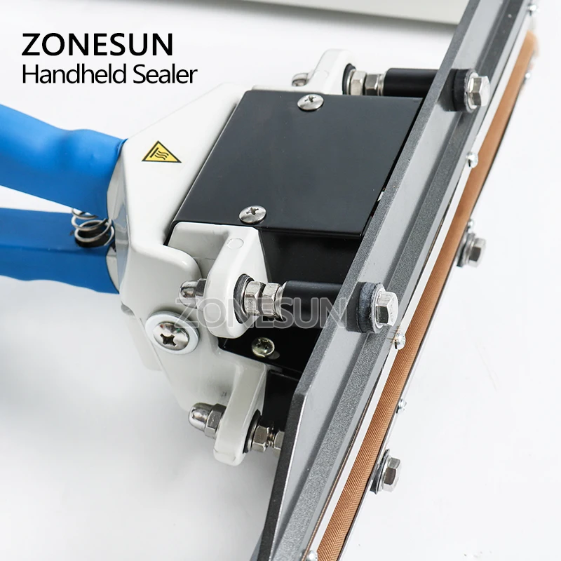 ZONESUN 200mm Direct-heat Plier portable impulse sealer plastic bag sealing machine suitable for aluminum vacuum composite film