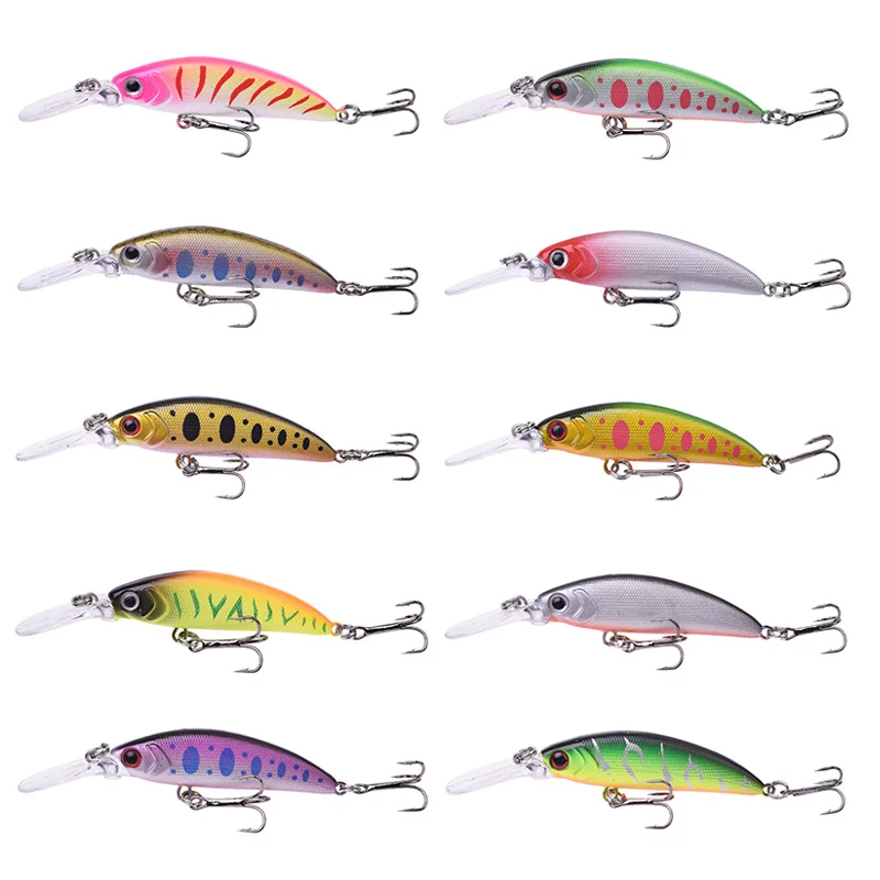 Mini señuelo de Pesca Wobbler piezas, 70mm, 5,7g, cebo duro Crankbait, río Artificial, bricolaje, baile, hundimiento, Minnow, aparejos de Pesca