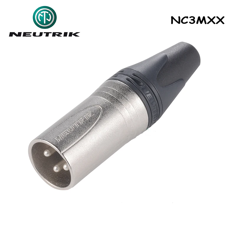 Conector do cabo masculino da agulha, alojamento do níquel, contatos da prata, Suíça original, alojamento do níquel, NC3MXX, 3 Pólo