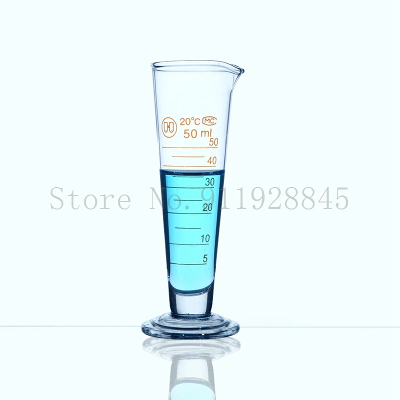 Lab Graduated tapered Measuring Cup Beaker Triangular Conocal Cylinder Laboratory Equipment