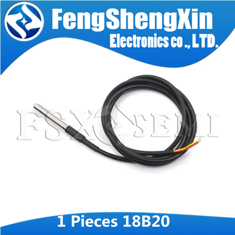 1pcs DS18B20 waterproof 1 2 3 meters temperature probe temperature sensor 18B20