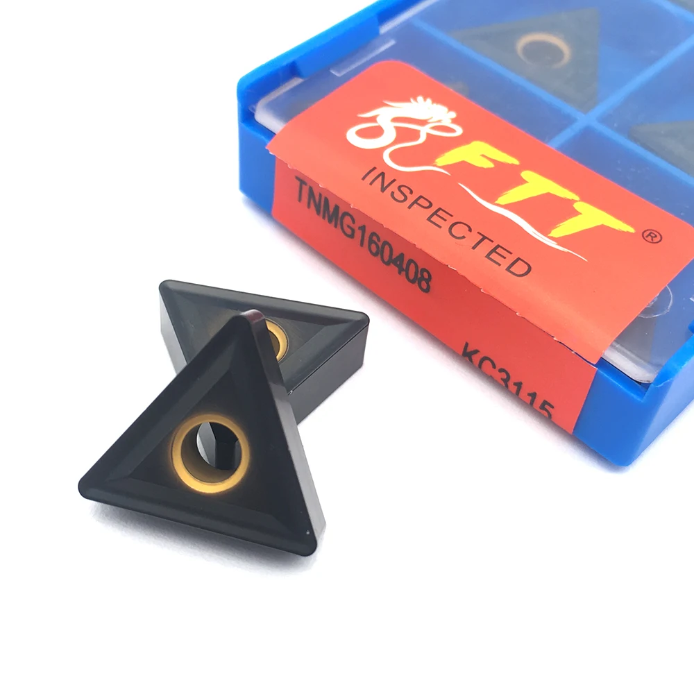 10 Chiếc TNMG160404 TNMG160408 TNMG160412 KC3115 Carbide Dạng Phẳng Bên Ngoài Dụng Cụ Xoay Tiện Bằng Máy CNC Cắt Dụng Cụ Đúc