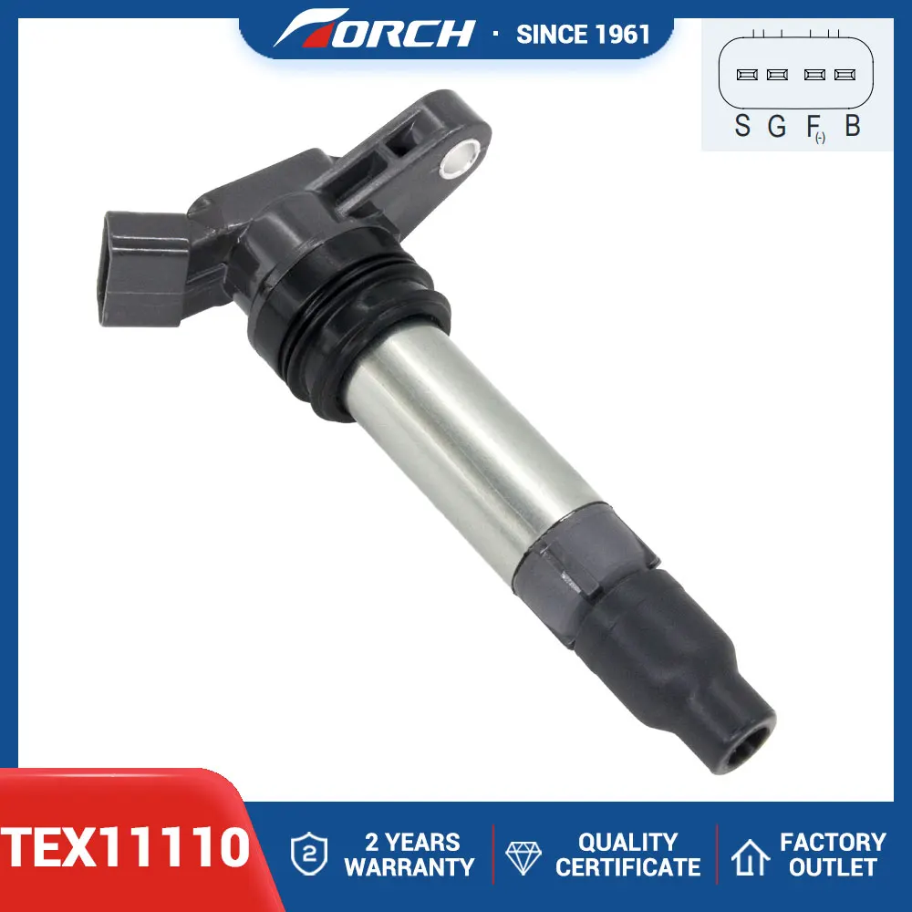 1PCS Ignition Coil TEX11110 Replace for VOLVO 30684245 306842450 LAND ROVER LR002954 6G9N-12A366 099700-1070 UF594 C1677 C1723