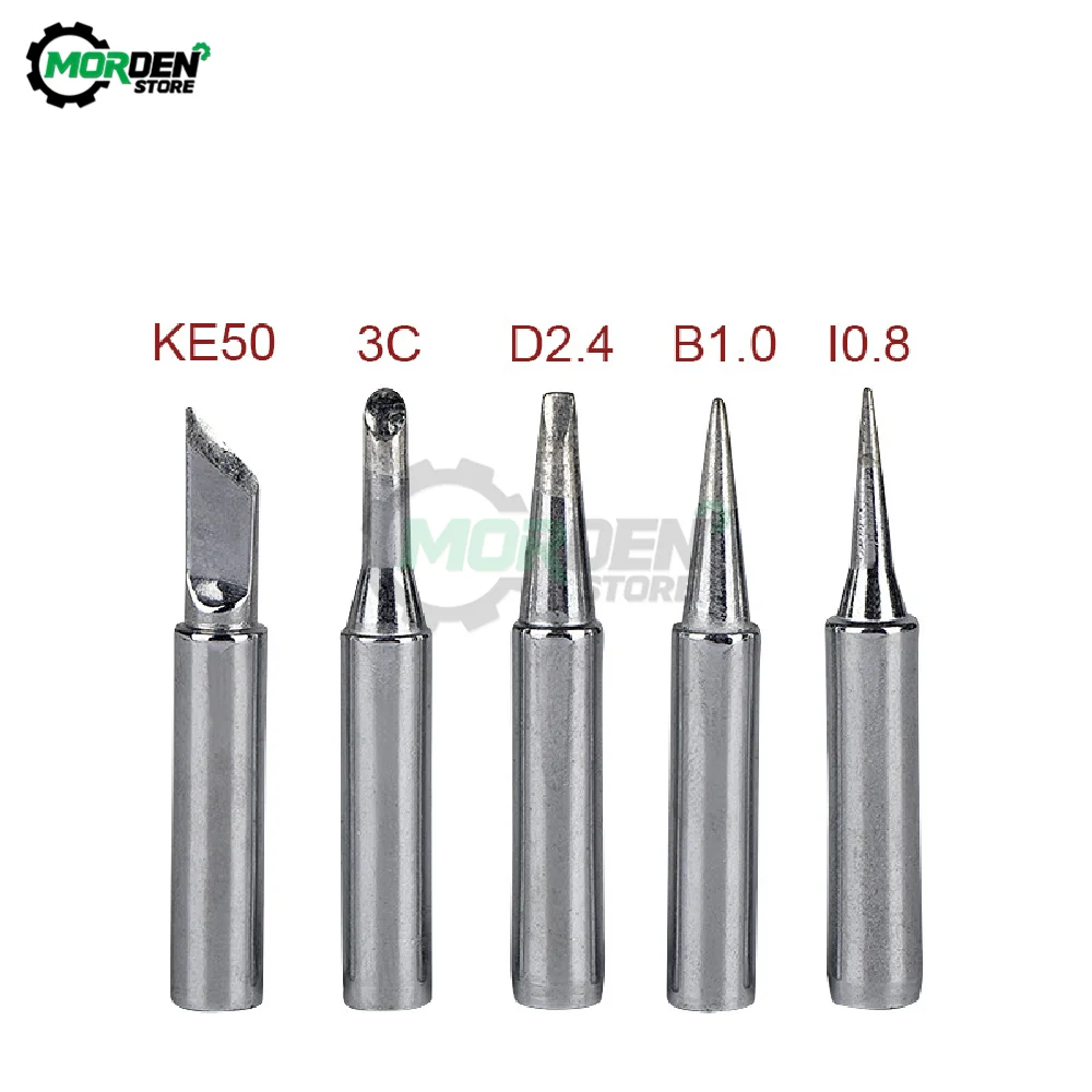 5pcs/6pcs  900M-T Pure Copper Soldering Iron Tip Lead-free Solder Tips Welding Head BGA Soldering Tool Dropship