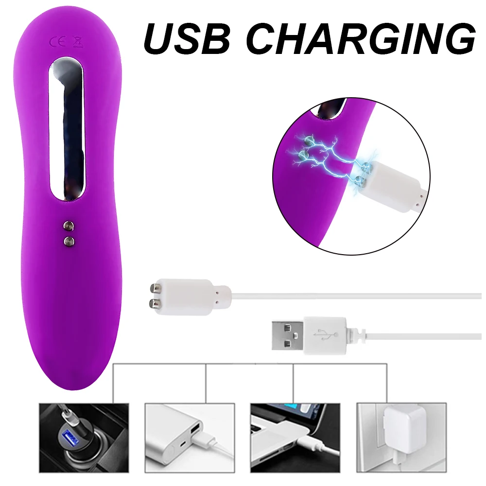 Magnetic Suction Charging Adult Female Clitoral Sucker Vacuum Vibrator Mouth Licking Nipples Sucking Tongue 8 Kinds Of Sex Toys