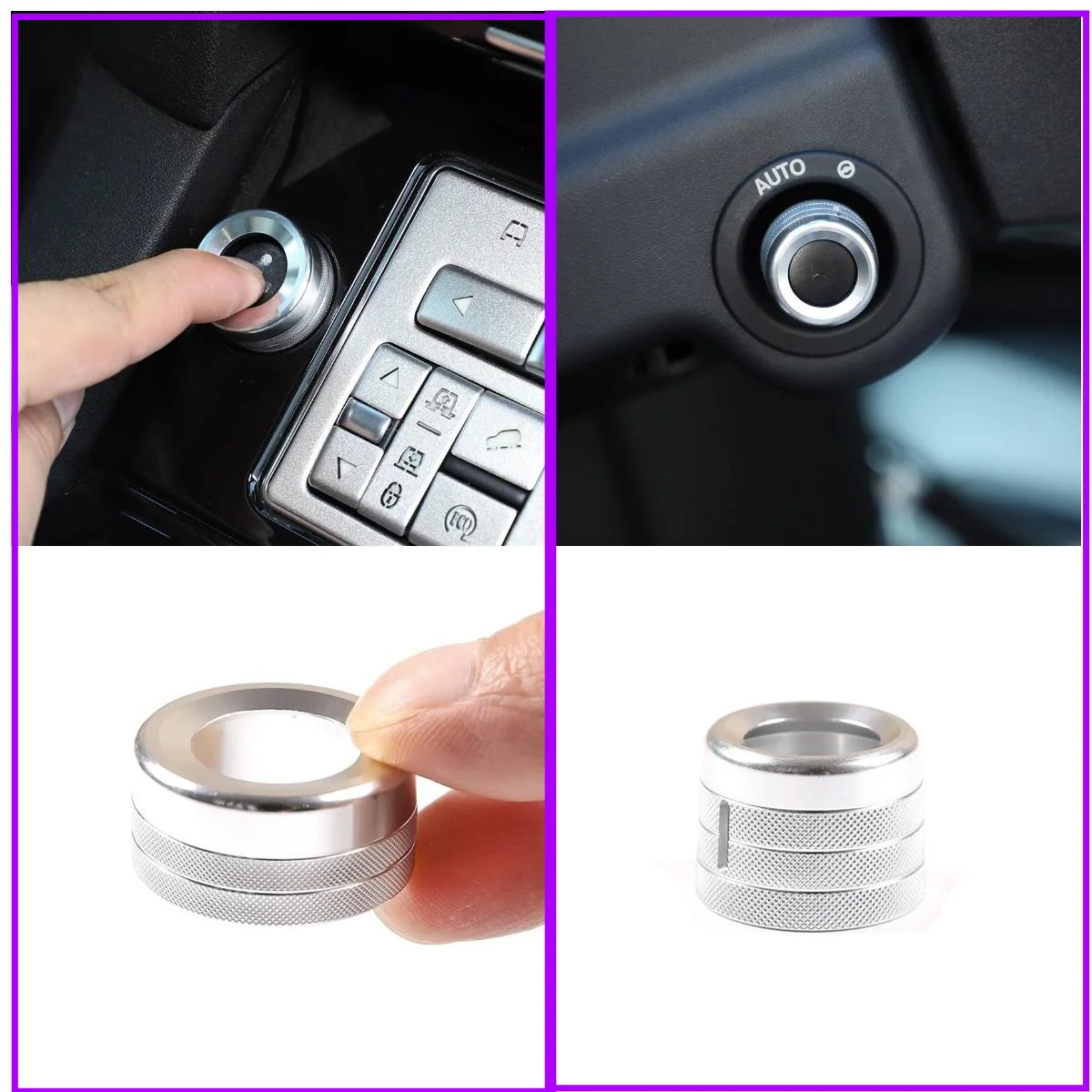 

For Land Rover Discovery4 LR4 2010-2016 ST Car Accessories Steering Wheel Adjusting Rod Drum/Cigarette Lighter Ring Knob Cover