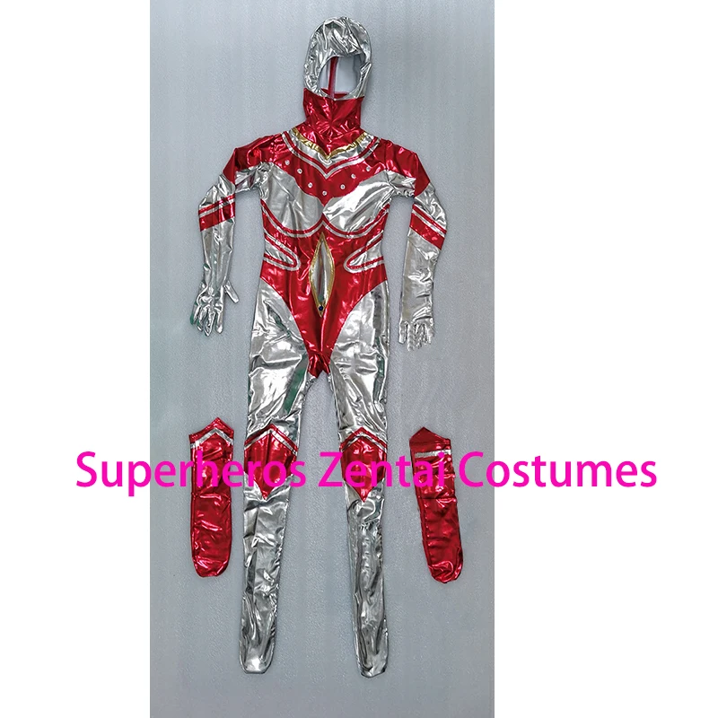 أزياء نسائية فائقة التأثيرية لامعة معدنية Zentai Catsuit للبنات النساء Giga سيدة هالوين ارتداءها شحن مجاني #3