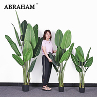 120-200cm Large Artificial Banana Tree Tropical Fake Plants Palm Leafs Monstera Green Plastic Jungle Plant for Home Office Decor