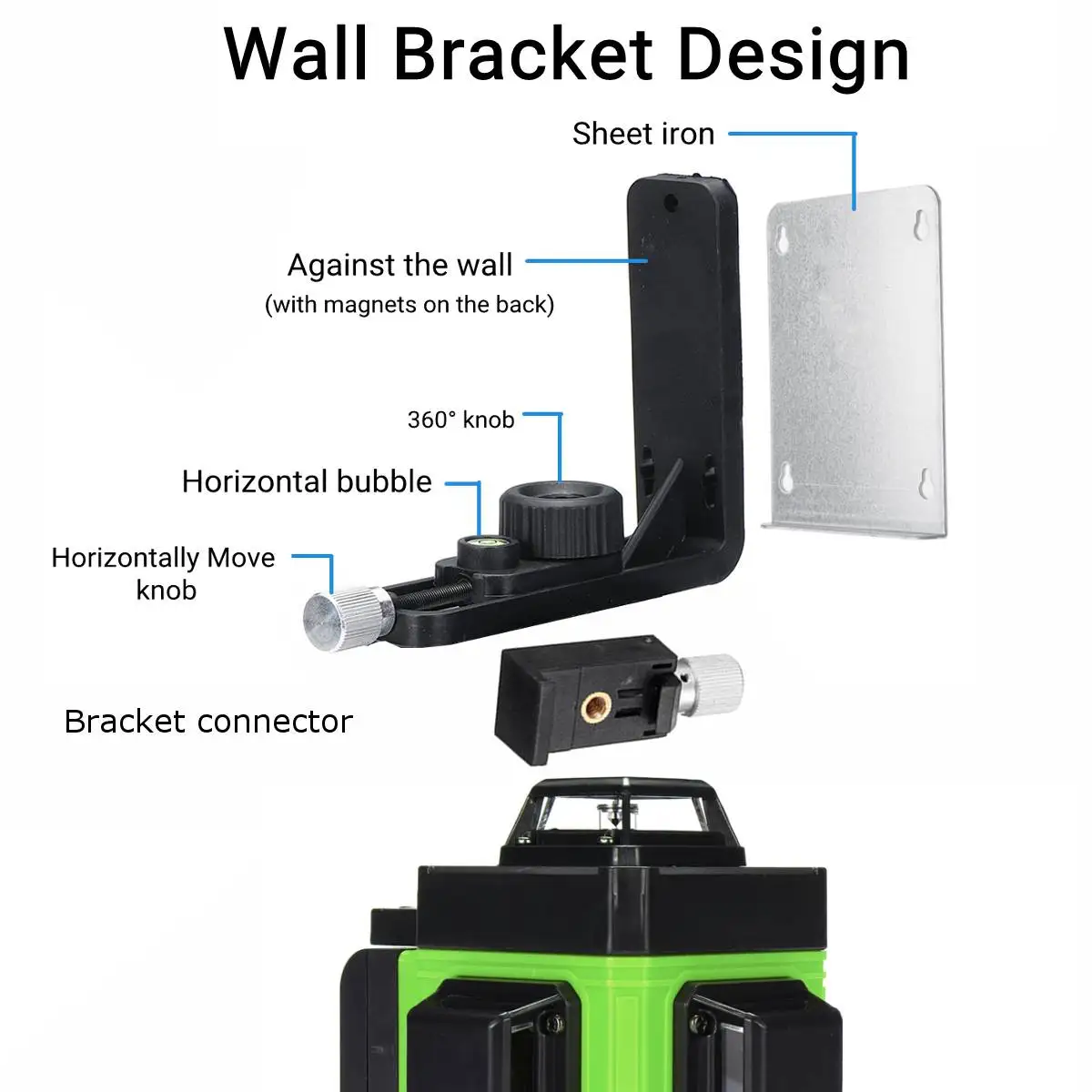 16 Line 360 Horizontal Vertical Cross 4D Green Light Laser Level Auto Self-Leveling Super Powerful Laser Beam Laser Levels