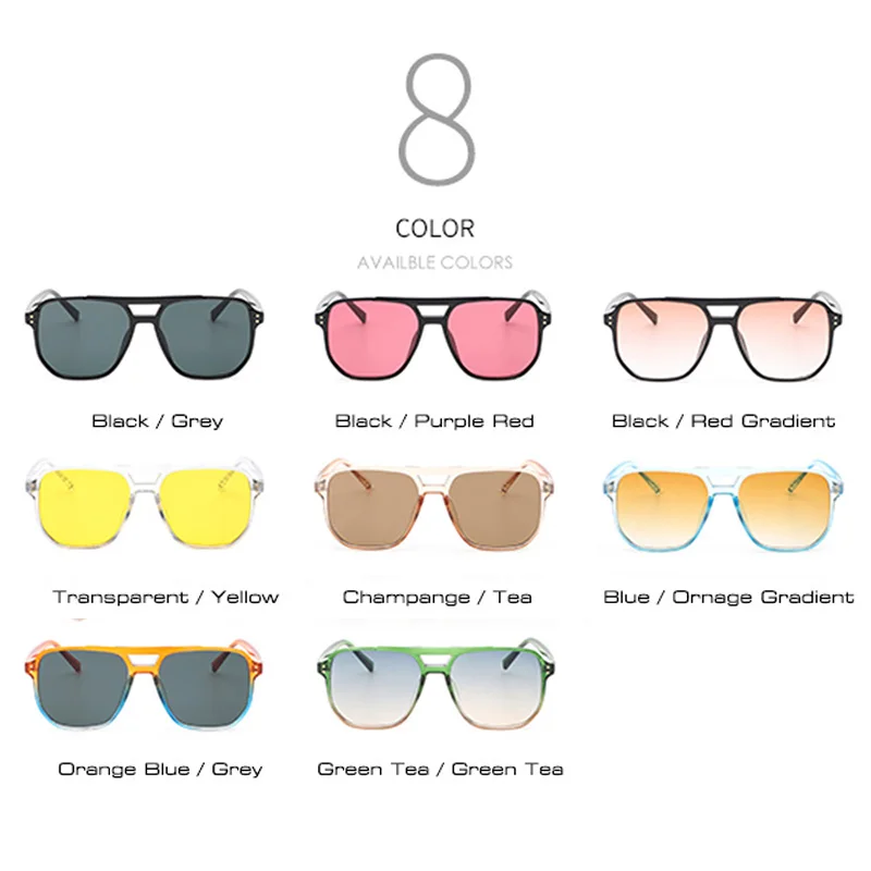 SHAUNA Retro Double Bridges Square Sunglasses Women Fashion Nail Decoration Eyewear Shades UV400 Men Trending Sun Glasses