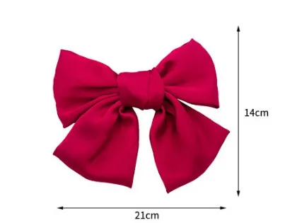 1pc red green Big Bow With Clip Sweet Hair Accessories Japanese-style Lolita Bow Tie Hairpins elastic hair band For Women Girls