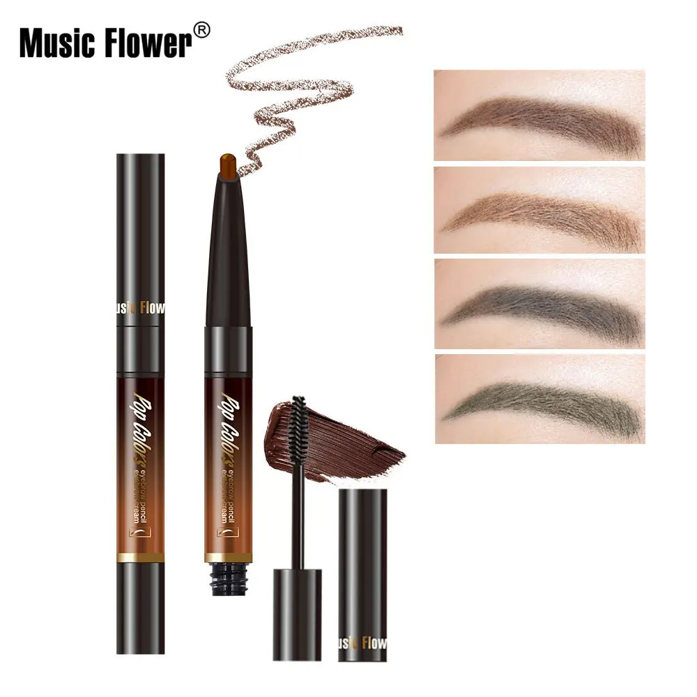 Hot Selling Music Flower Automatic Makeup Not Faint Eyebrow Cream Eyebrow Pencil Waterproof Makeup Goods Cosmetic Gift for Women