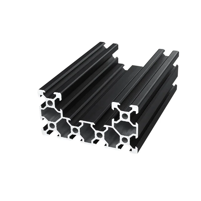 Free shipping via UPS/Fedex/TNT/DHL Aluminum profile extrusion 4080U v-slot black  European Standard 40mmx80mm for CNC