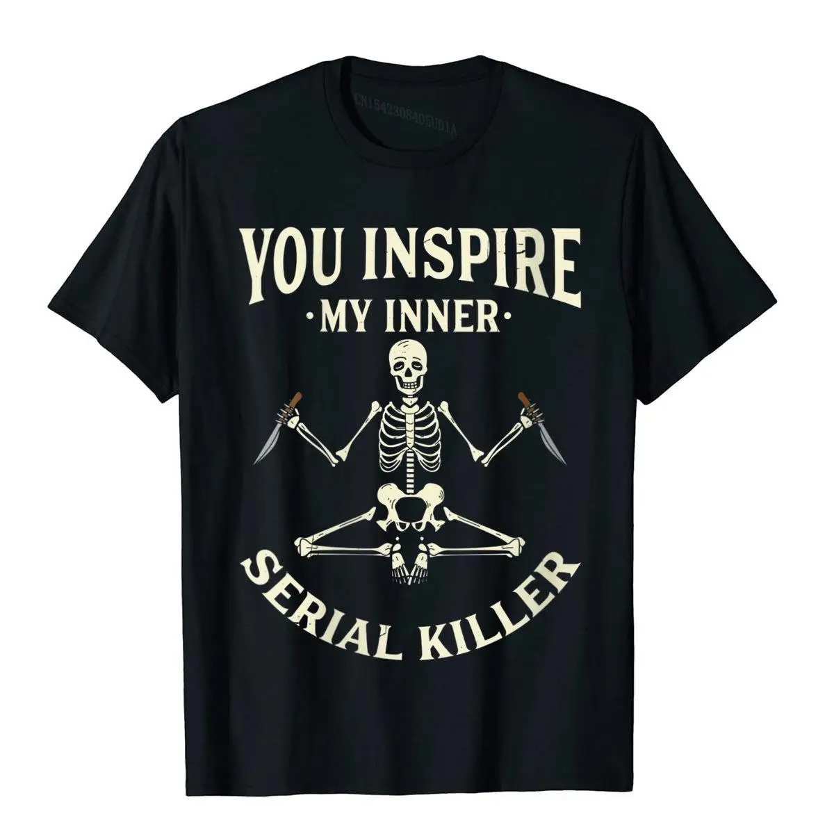 Womens Funny Yoga Tee Shirts You Inspire My Inner Serial Killer T-Shirt Cotton Crazy Tops Shirts Funky Men T Shirt Novelty