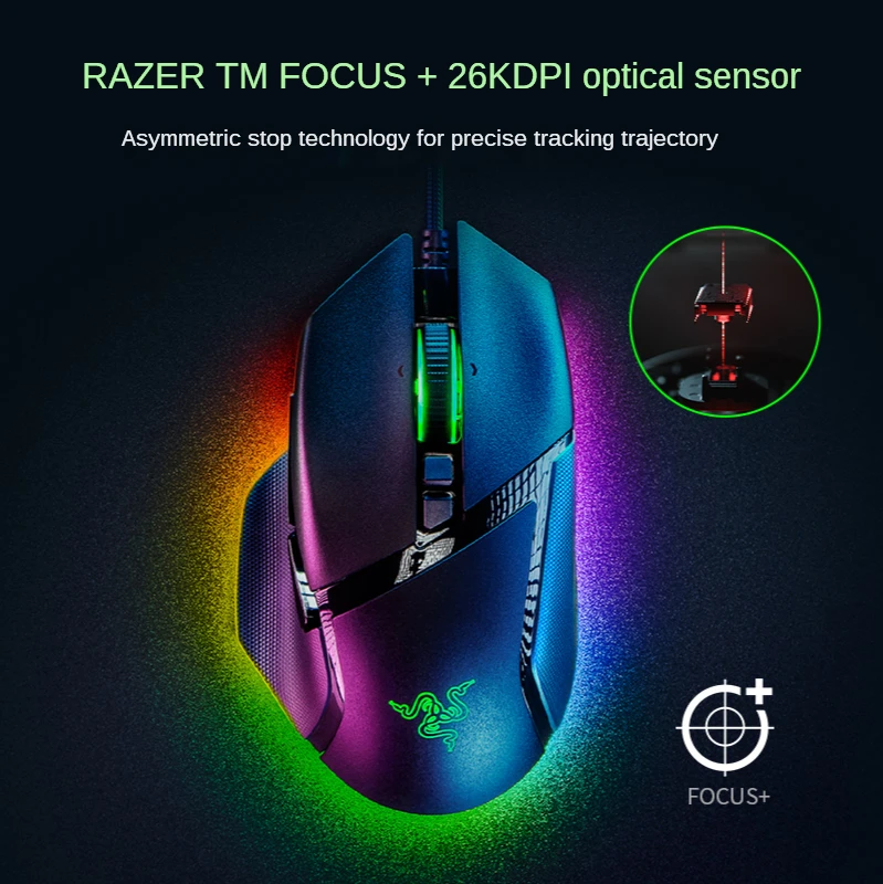 Razer – souris de jeu BASILISK V3 e-sports, capteur optique 26K DPI, interrupteur d'éclairage rvb Chroma le plus rapide