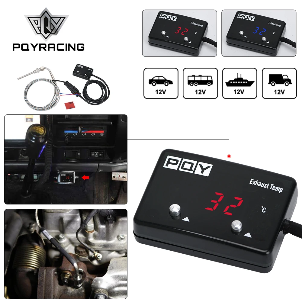 

Car Exhaust Temp Gauge Exhaust Gas Meter Digital With Sensor EXT Temperature Meter Turbo for 4WD Hilux Patrol EGT PQY-TAG06-QY
