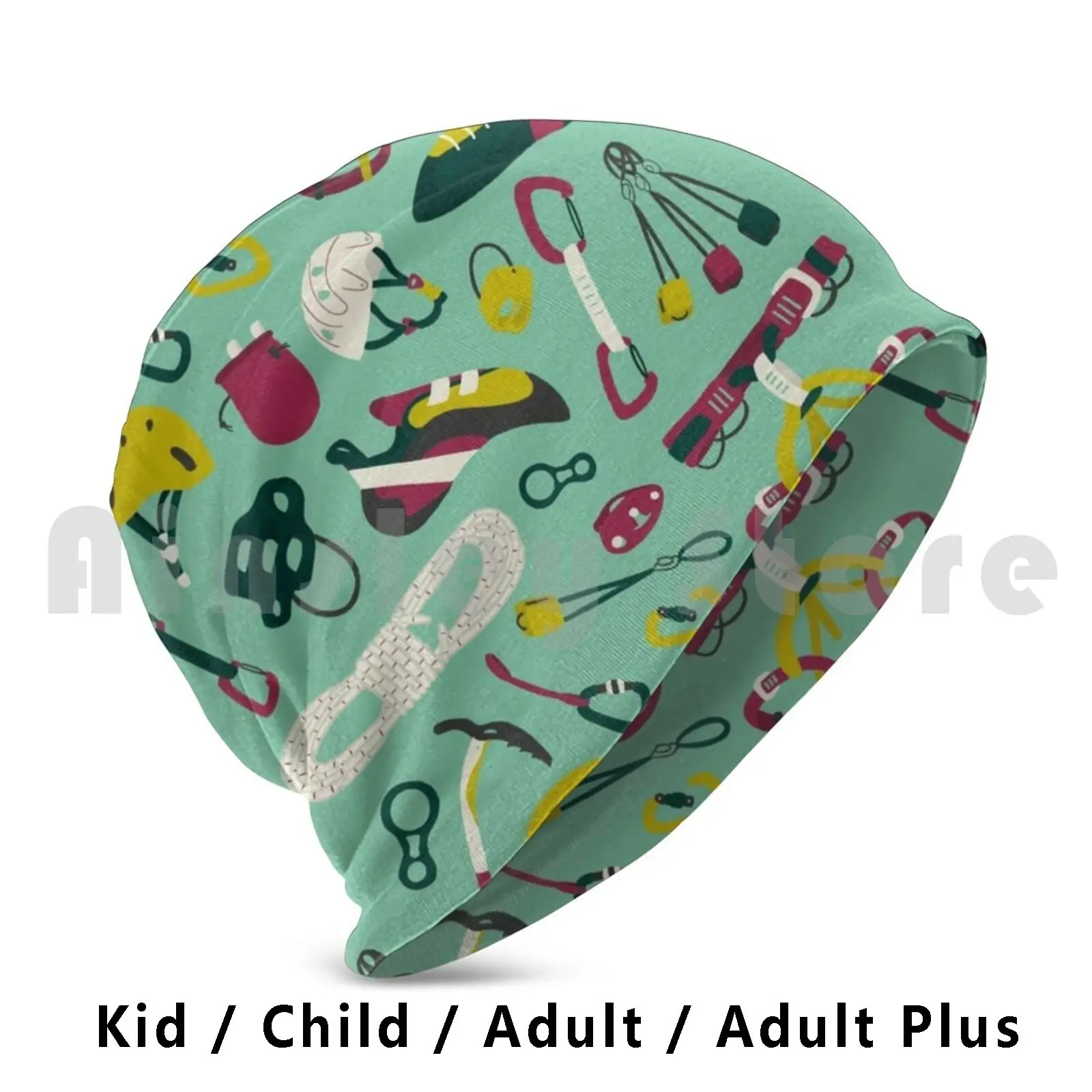 Rock Climb Beanie Hedging Cap DIY Print Cushion Climb Climber Climb Rockclimb Climbing Climbing Climbing Pattern Climbing