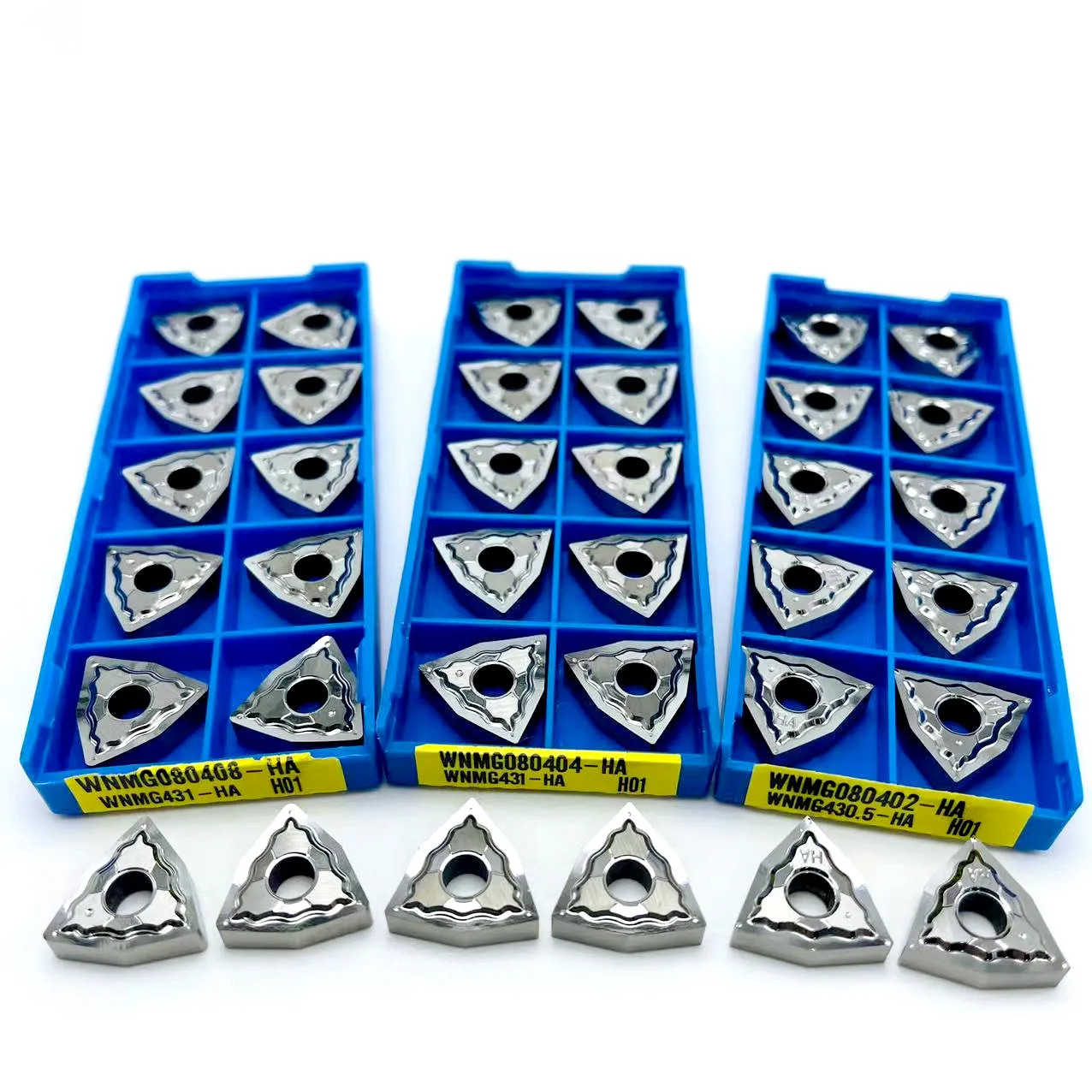 WNMG080402 WNMG080404 WNMG080408 HA H01 alta calidad 100% aleación de aluminio cortadores de alto brillo CNC herramientas de corte de madera