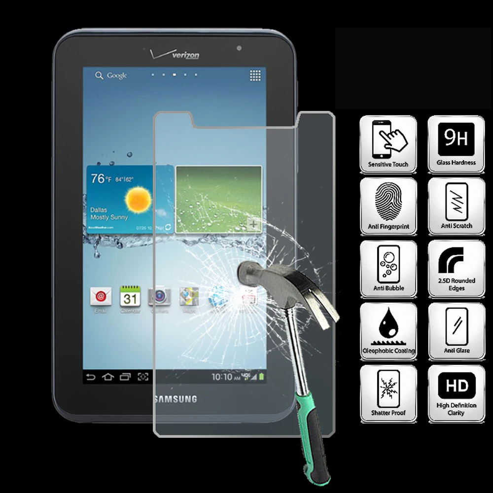 

Для планшета Samsung Galaxy Tab 2 7,0 LTE I705-9H, закаленное стекло для защиты экрана, Взрывозащищенная Высококачественная пленка для экрана