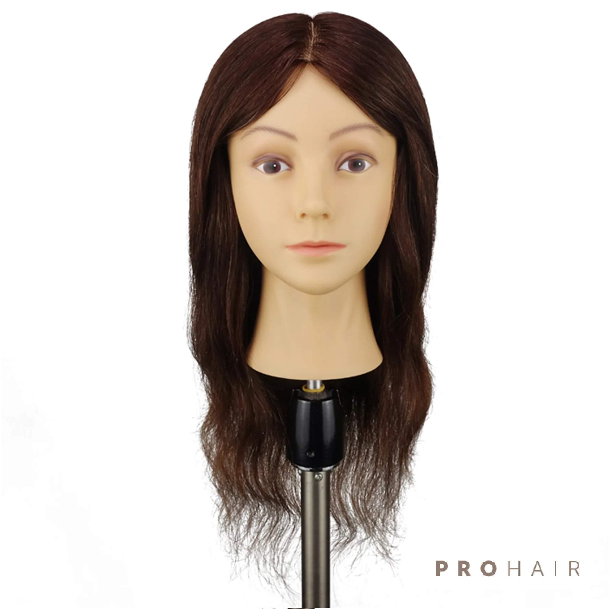 

Mannequin-Head 40CM100% Human Hair Dark Brown Training Head Female Hairdressing Practice Training Doll Head Mannequin Wig head