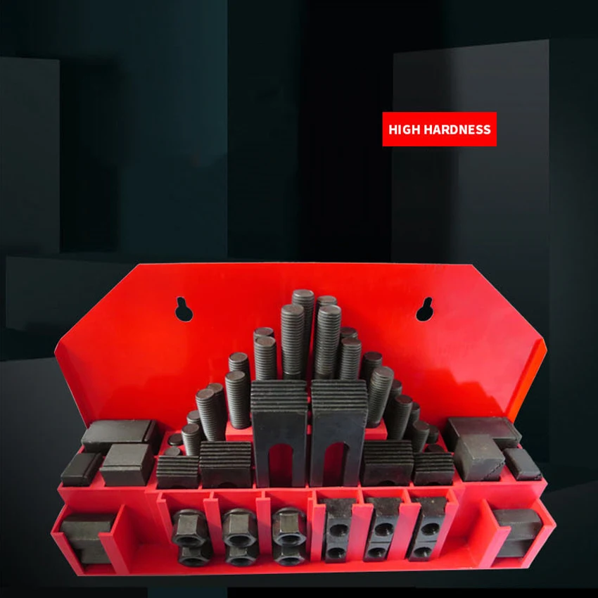 58pcs M12 Milling Machine Clamping Set Clamp Kit Tool Vice Accessories Universal Fixture Set Pressure Plate Group Code Iron
