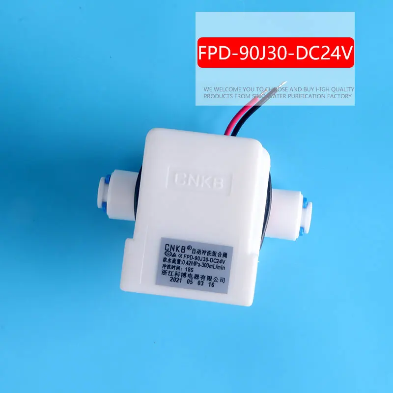 Quick-connect CNKB DC24V RO Water Purifier Solenoid Valve With 300cc Flow Limit And 18 Seconds Automatic Flush Solenoid Valve