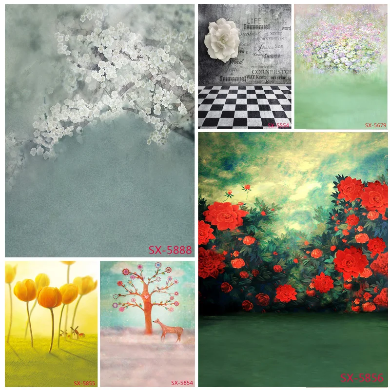 

ZHISUXI Vinyl Chinese Style Flower Themed Photography Backdrops Prop Vintage Portrait Photo Studio Background YXFL-87