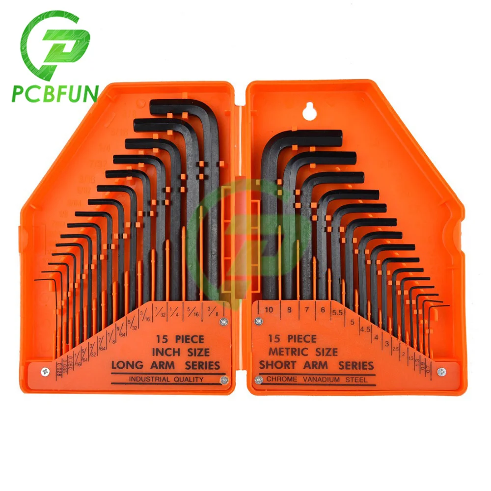 30Pcs Hex Key Allen Wrench 0.028\