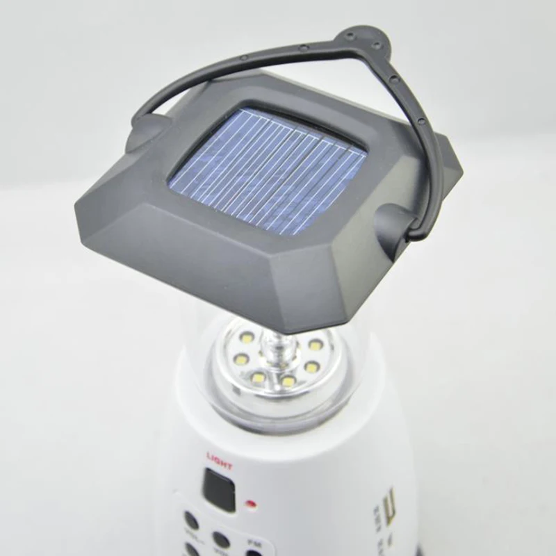 Solar Dynamo Multi-Functional Powered Emergency Hand Crank FM Radio LED Camping Lantern Flashlight Phones Charger