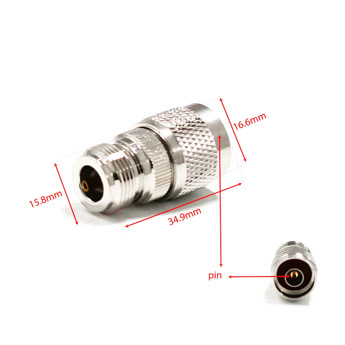 1pc N Male Plug to Female Jack RF Coax Adapter Convertor Connector Coupler Straight   Nickelplated  NEW Wholesale