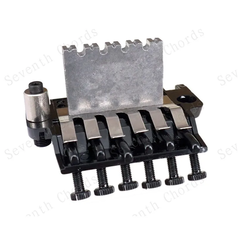 Ein Satz Tremolo-Brücken für schwarze E-Gitarren mit Doppelverriegelungssystem, 6 Saiten, Zubehörteile – Detail 5