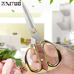 XITUO Kitchen Scissors Heavy Duty Stainless Steel Multi-function Meat  Kitchen Chef Knife  Home Outdoor Daily Sharp Scissors New