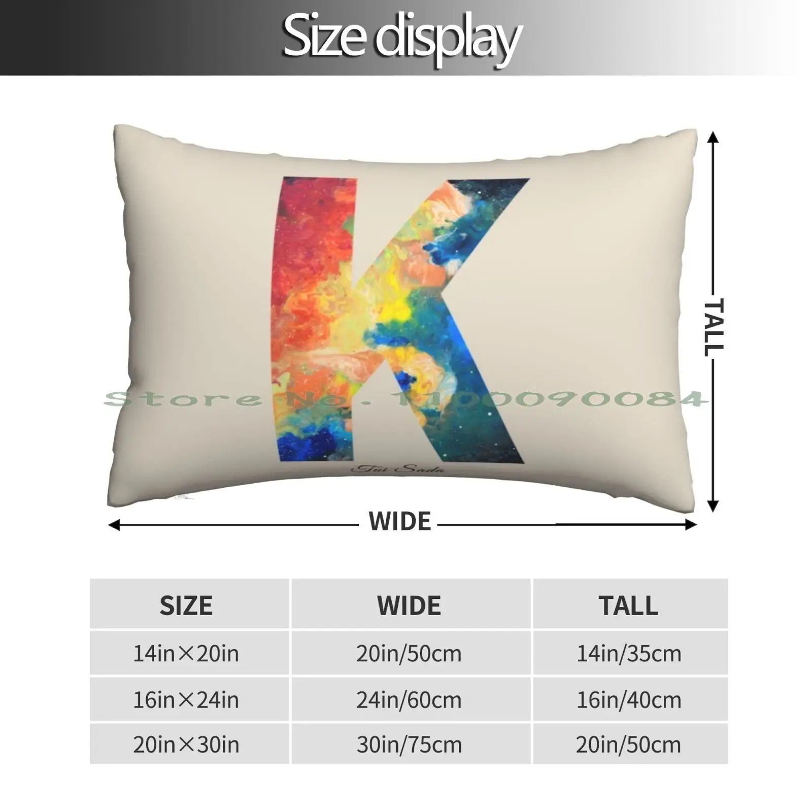 Letter K-The Flying Giant Nebula By Tui Sada Pillow Case 20x30 50*75 Sofa Bedroom Channel Billy Ray Cyrus Sweet Niblets Miley