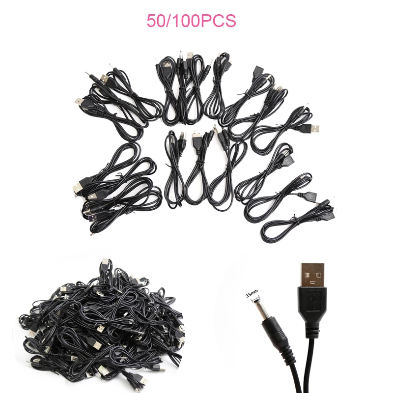 Physiotherapy Machine or TENS Connect  Unit 50/100PCS 1.2m Long 3.5mm USB Cable/wire for Small Electronics Devices Promotion