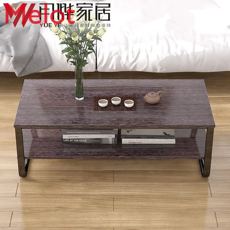 Coffee Table Simple Modern Tempered Glass Living Room Cool Furniture Combination Creative Small Apartment Office Square Table