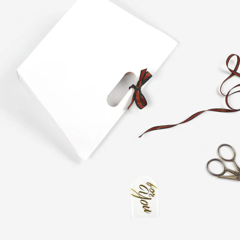 20 قطعة كيس ورقي مقبض أبيض لكعكة الحلوى حزمة هدية صغيرة عطلة حفل زفاف حزمة دروبشيبينغ جودة عالية #5