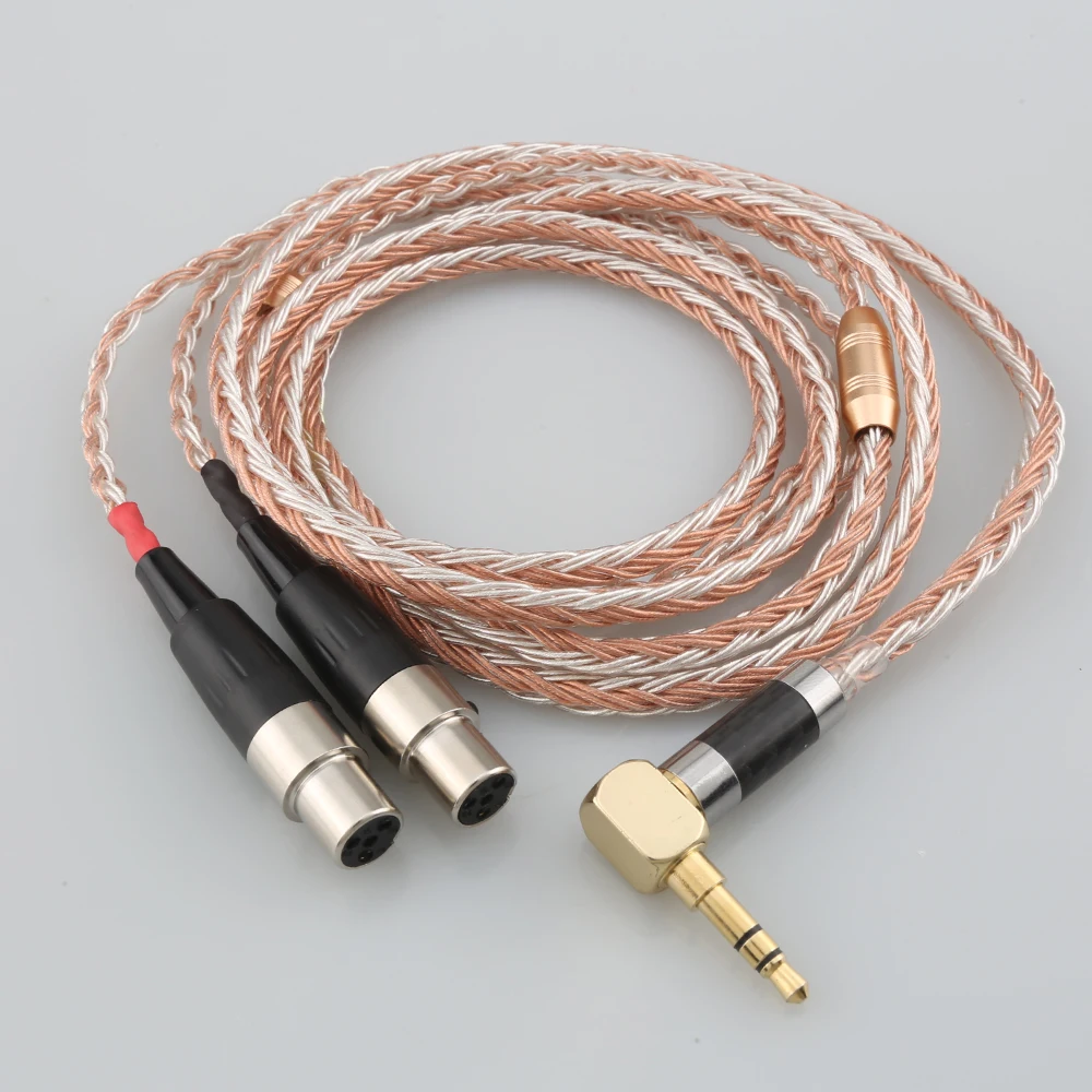 16core Silver Plated and Copper Wire 2.5/3.5/4.4/6.5mm XLR Headphone Cable For Audeze LCD-3, LCD-2, LCD-4, LCD-X LCD-XC Earphone