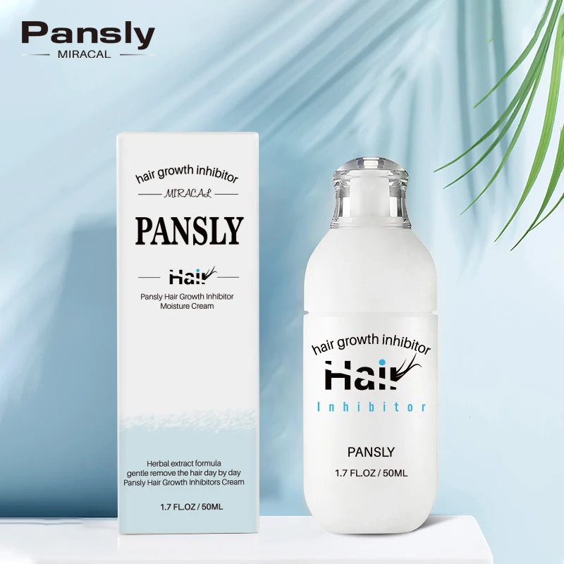 Pansly-Crème Naturelle Inhibiteur de Croissance des Cheveux Unisexe, Indolore, Étroite les Pores du Visage, Corps, Jambes, Aisselles, Gratitude, 3Pcs