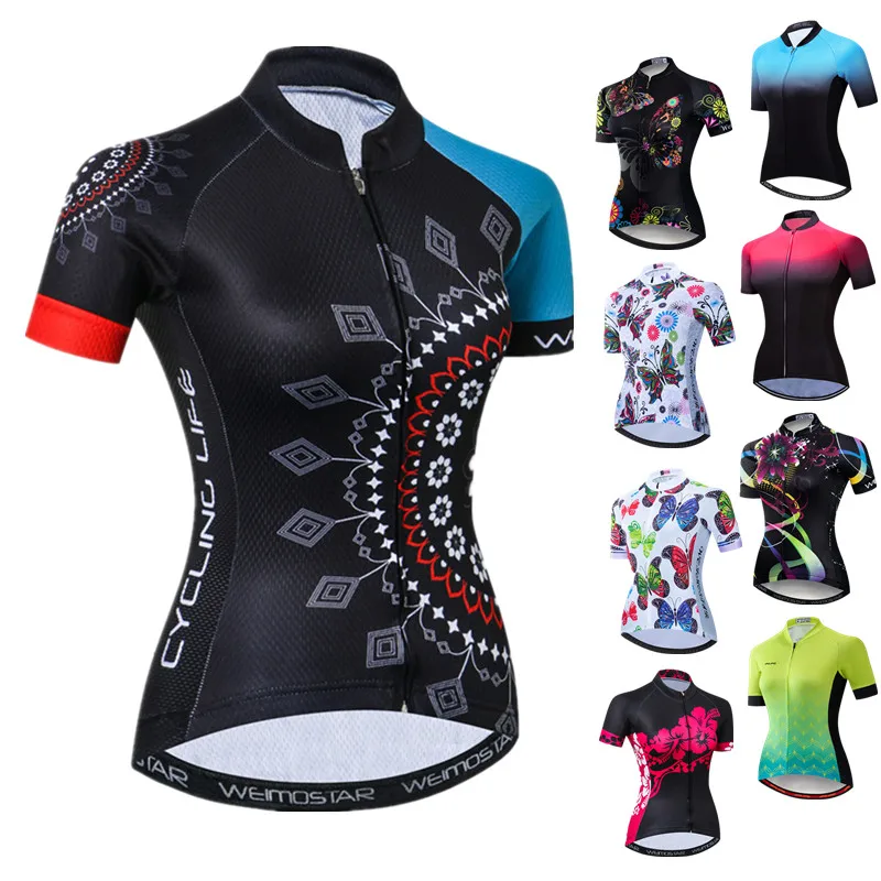 

Pro Team Cycling Jersey Women 2024 Summer Mountain Bike Jersey Maillot Ciclismo Breathable Bicycle Clothing Road Cycling Shirt