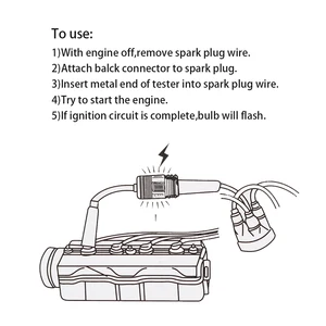 Zündkerzen -Teststiftauto, Zündspule Tolo, Auto -Checker, Testter Automotive System 8 Hauptverkaufszündung Moto 1 5cm - №1