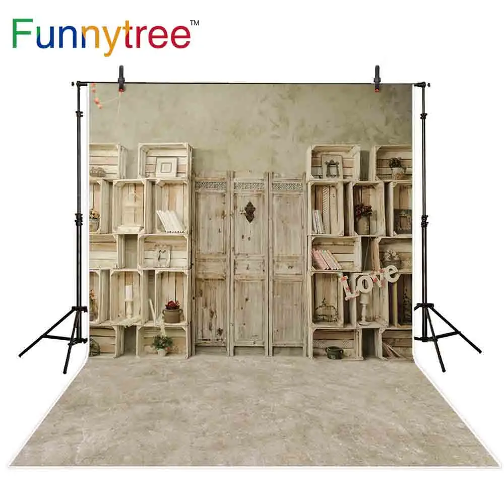 Funnytree 빈티지 화면 나무 책장 사진 스튜디오 photophone 배경 벽지 배너 배경 photozone 사진 소품