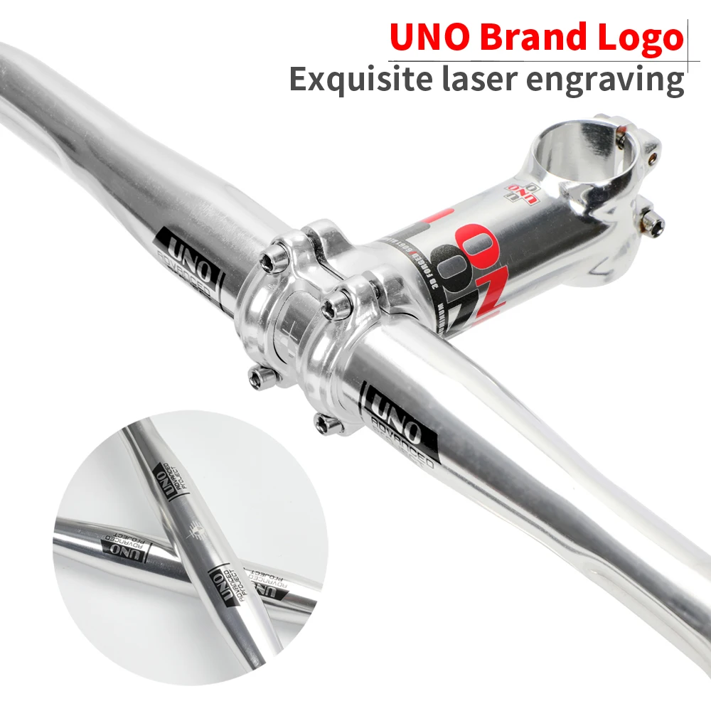 UNO Road Racing Handlebar 31.8mm Silver Bent Bar Ultralight 380/400/420/440mm Road Touring Bike Handles Drop Bar Bicycle Pieces