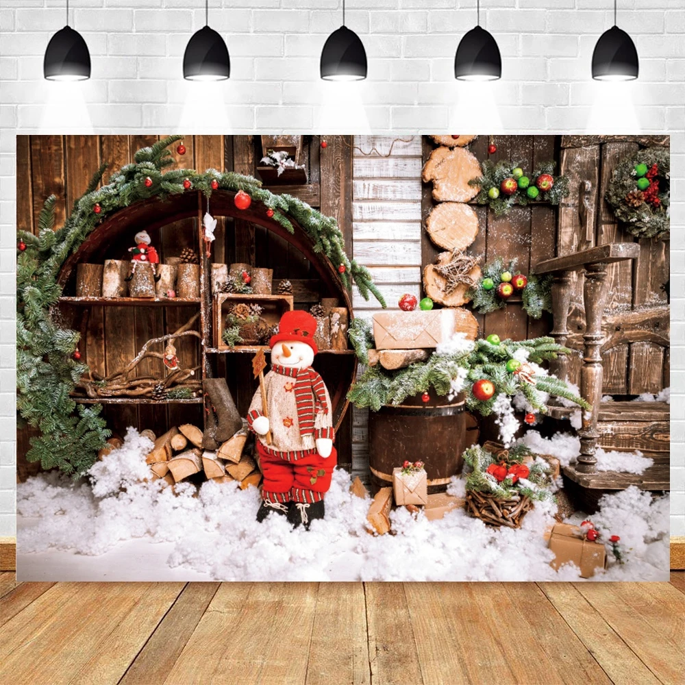 

Christmas Background Winter Snowman Newborn Baby Photography Backdrops Photographic Photo Shoot Photophone Photozone Decor Prop