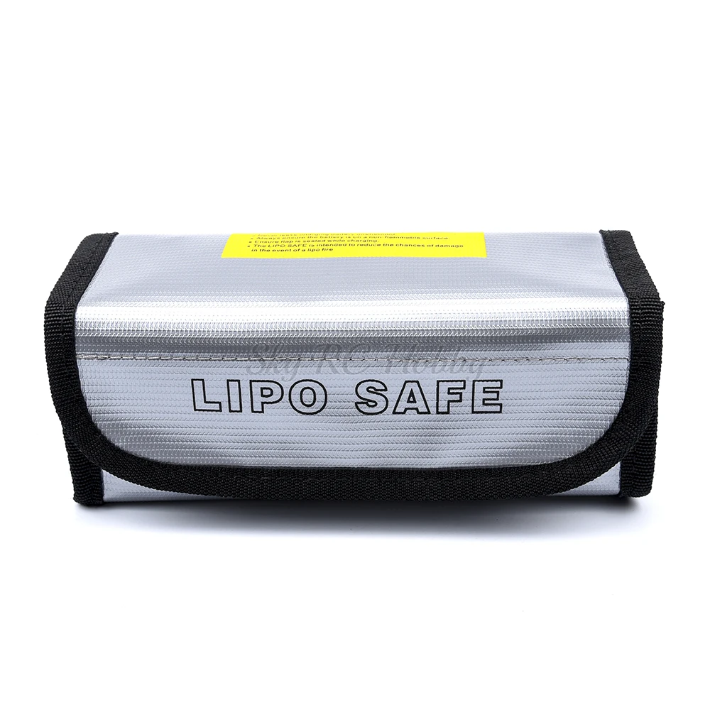 195x75x75mm / 230x180mm Mini Fireproof Waterproof Explosion-Proof Portable Lipo Battery Safety Bag for RC FPV Racing Drones