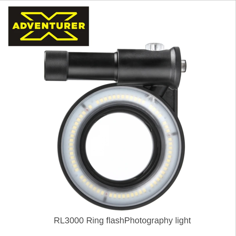 X-Adventurer RL3000 Ring Flash Light M67 Screw Thread 3000 Lumens Underwater Scuba Diving Dive 60m 195ft Waterproof Housing