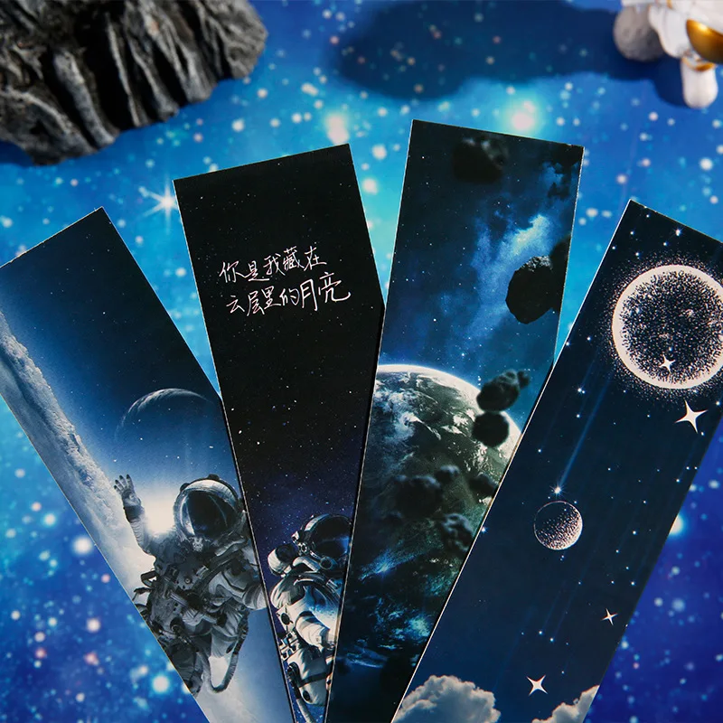 30 Pcs/Set Stardust Into a Dream Series Paper Bookmark Creative Space Astronaut INS Style Page Markers Gift Stationery