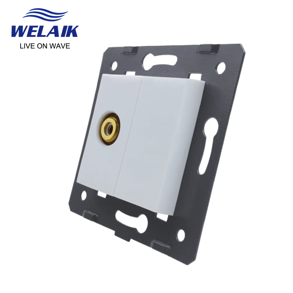 WELAIK EU Standard-Video DIY-Parts-Wall Socket  Parts Without Glass-Panel  45*45mm A8VIW